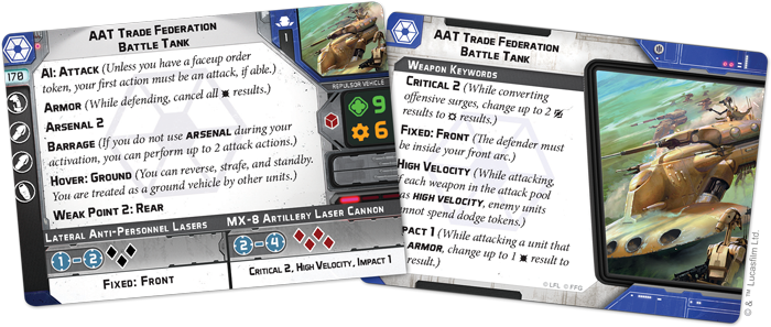 Star Wars : Legion - AAT Trade Federation Battle Tank Unit Expansion